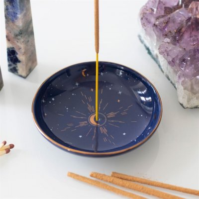 Incense holder, Round Blue