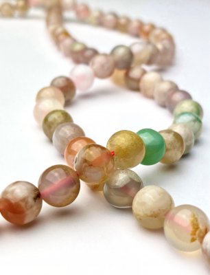 Agat, Blomster Sträng Rund HK