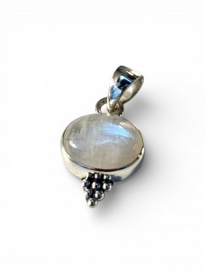 Månsten, Vit Hänge Sterling Silver